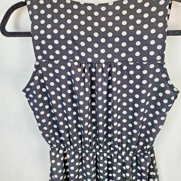 Monteu Navy Polka Dot Dress with pockets - Picture 6 of 6
